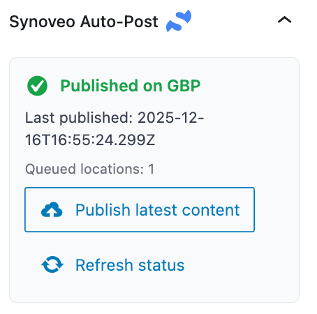 Published status indicator