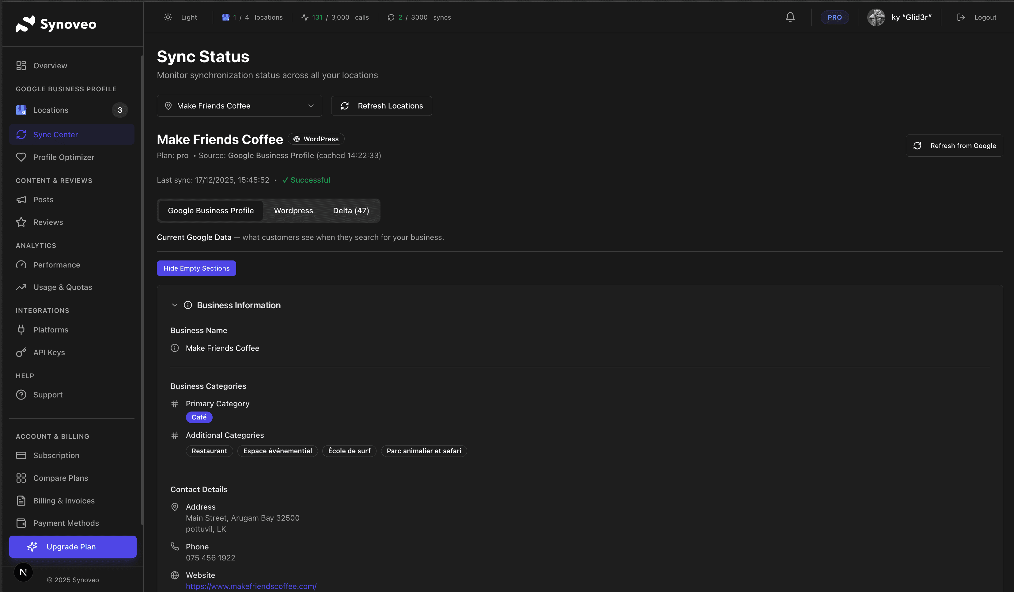 Sync Center overview